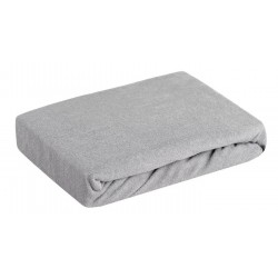 PRZEŚCIERADŁO FROTTE Z GUMĄ 120X200+20 CM JASNY POPIEL