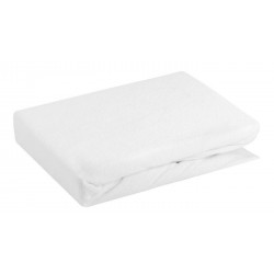 PRZEŚCIERADŁO FROTTE Z GUMĄ 140X200+20 CM BIAŁE