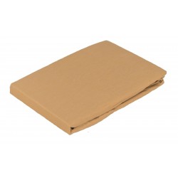 PRZEŚCIERADŁO BAWEŁNA-SATYNA Z GUMĄ 160X200 BEŻ