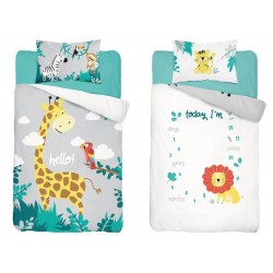KOMPLET POŚCIELI DZIECIĘCEJ BAWEŁNA 100X135+40X60 NR 3945 B