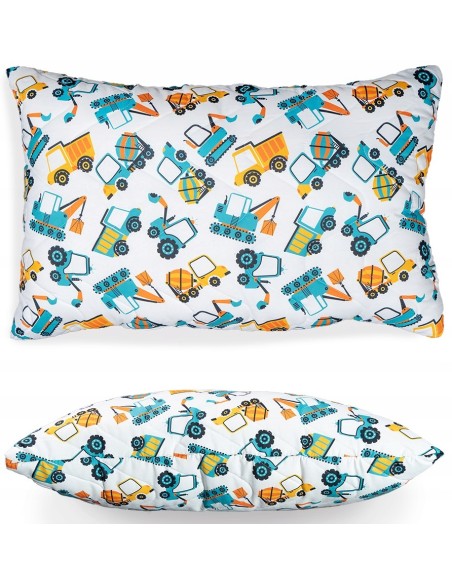 Kołdra i Poduszka dla Dziecka Komplet Całoroczny Koparki