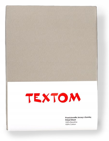 GRUBE PRZEŚCIERADŁO Z GUMKĄ BAWEŁNA PREMIUM NA WYSOKI MATERAC 30CM BEŻ