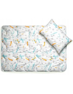 Kołdra i Poduszka dla Dziecka Dwa w Jednym Samoloty