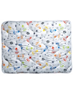 KOŁDRA DLA DZIECKA POŚCIEL RAKIETY NADRUK DWA W JEDNYM Z... 2
