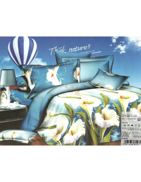 Pościel Mikrofibra 3D 200x220+2x70x80-Certyfikat Wysoka Jakość