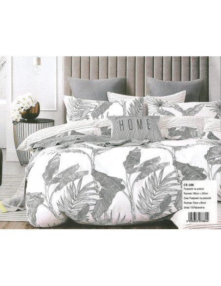 Pościel PARIS 200X220+2X 70X80+Prześcieradło-100% BAWEŁNA-PREMIUM