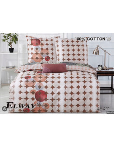 KOMPLET POSĆIELI ELWAY 160X200+70x80CM SATYNA-BAWEŁNA... 2