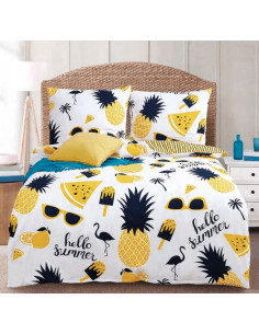 KOMPLET POSĆIELI ELWAY 160X200+70x80CM SATYNA-BAWEŁNA... 2