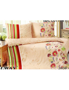 KOMPLET POSĆIELI ELWAY 160X200+70x80CM SATYNA-BAWEŁNA... 2
