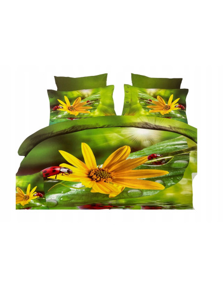 Pościel Mikrofibra 3D 200x220+2x70x80-Certyfikat Wysoka Jakość