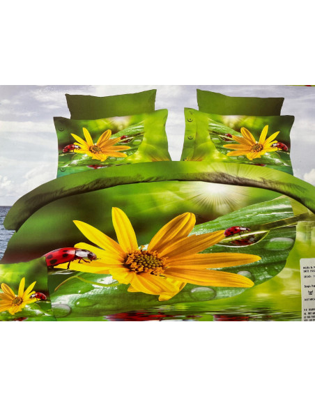 Pościel Mikrofibra 3D 200x220+2x70x80-Certyfikat Wysoka Jakość