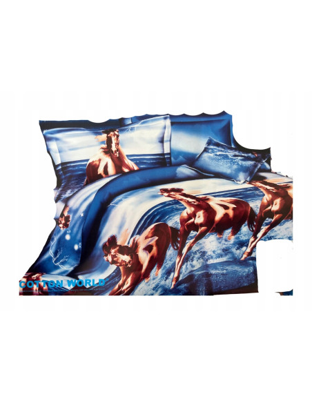 Pościel Mikrofibra 3D 200x220+2x70x80-Certyfikat Wysoka Jakość