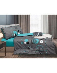 KOMPLET POSĆIELI ELWAY 140X200+70x80CM SATYNA-BAWEŁNA... 2