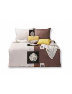 KOMPLET POSĆIELI ELWAY 140X200+70x80CM SATYNA-BAWEŁNA...