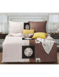 KOMPLET POSĆIELI ELWAY 140X200+70x80CM SATYNA-BAWEŁNA... 2