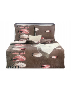 KOMPLET POSĆIELI ELWAY 140X200+70x80CM SATYNA-BAWEŁNA...