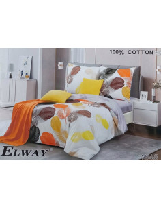 KOMPLET POSĆIELI ELWAY 140X200+70x80CM SATYNA-BAWEŁNA... 2