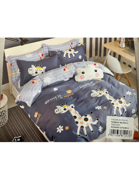 POŚCIEL DZIECIĘCA BAWEŁNA-SATYNOWA 160x200+POSZEWKI 70X80 ANTYALERGICZNA