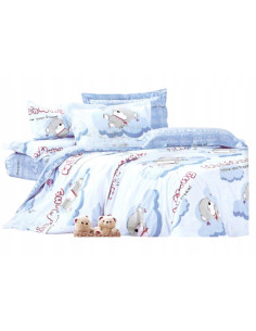 POŚCIEL DZIECIĘCA BAWEŁNA-SATYNOWA 160x200+POSZEWKI 70X80...