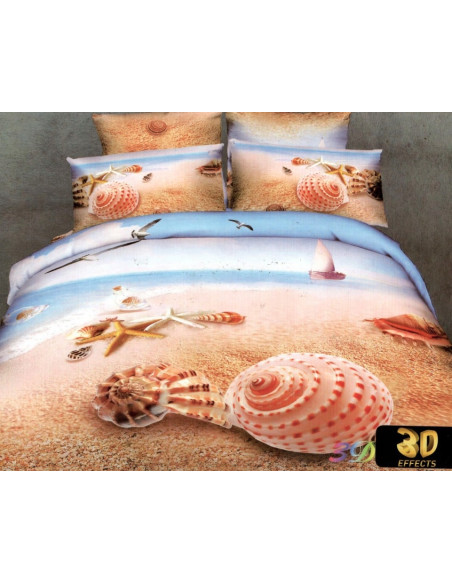 Pościel 3D 200X220+2x70x80 UNIKAT Bawełna-Satyna/Antyalergiczna