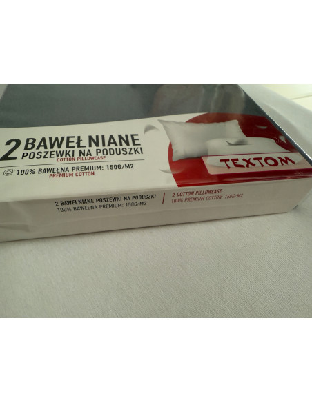 Poszewki na Poduszki 70x80 2 Sztuki Bawełna na Zasuwak Premium Szare 150gr