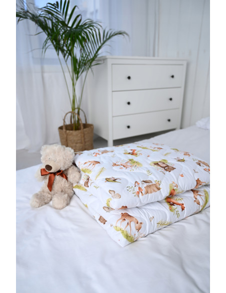 KOŁDRA NA LATO DLA DZIECKA 100x135 DO ŁÓŻECZKA CIENKA LEKKA Z NADRUKIEM