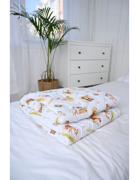 KOŁDRA NA LATO DLA DZIECKA 100x135 DO ŁÓŻECZKA CIENKA LEKKA Z NADRUKIEM