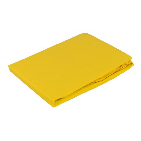 PRZEŚCIERADŁO BAWEŁNA-SATYNA 200X220 Z GUMĄ ŻÓŁTY